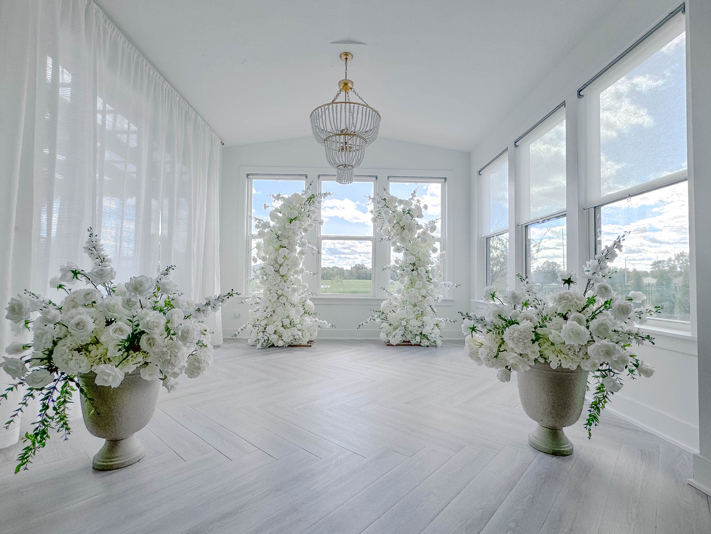 Bright wedding flowers