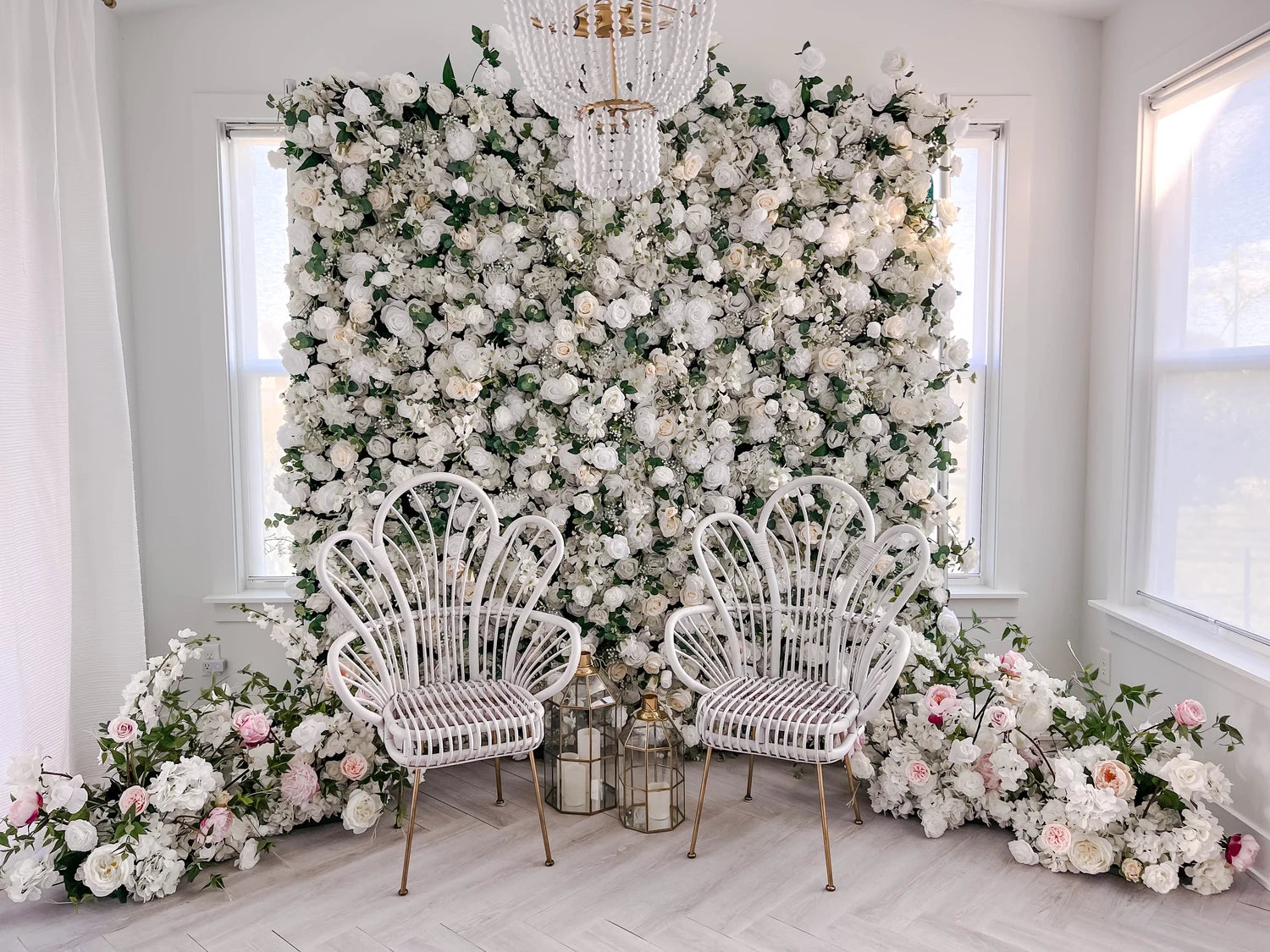 White Floral Wall