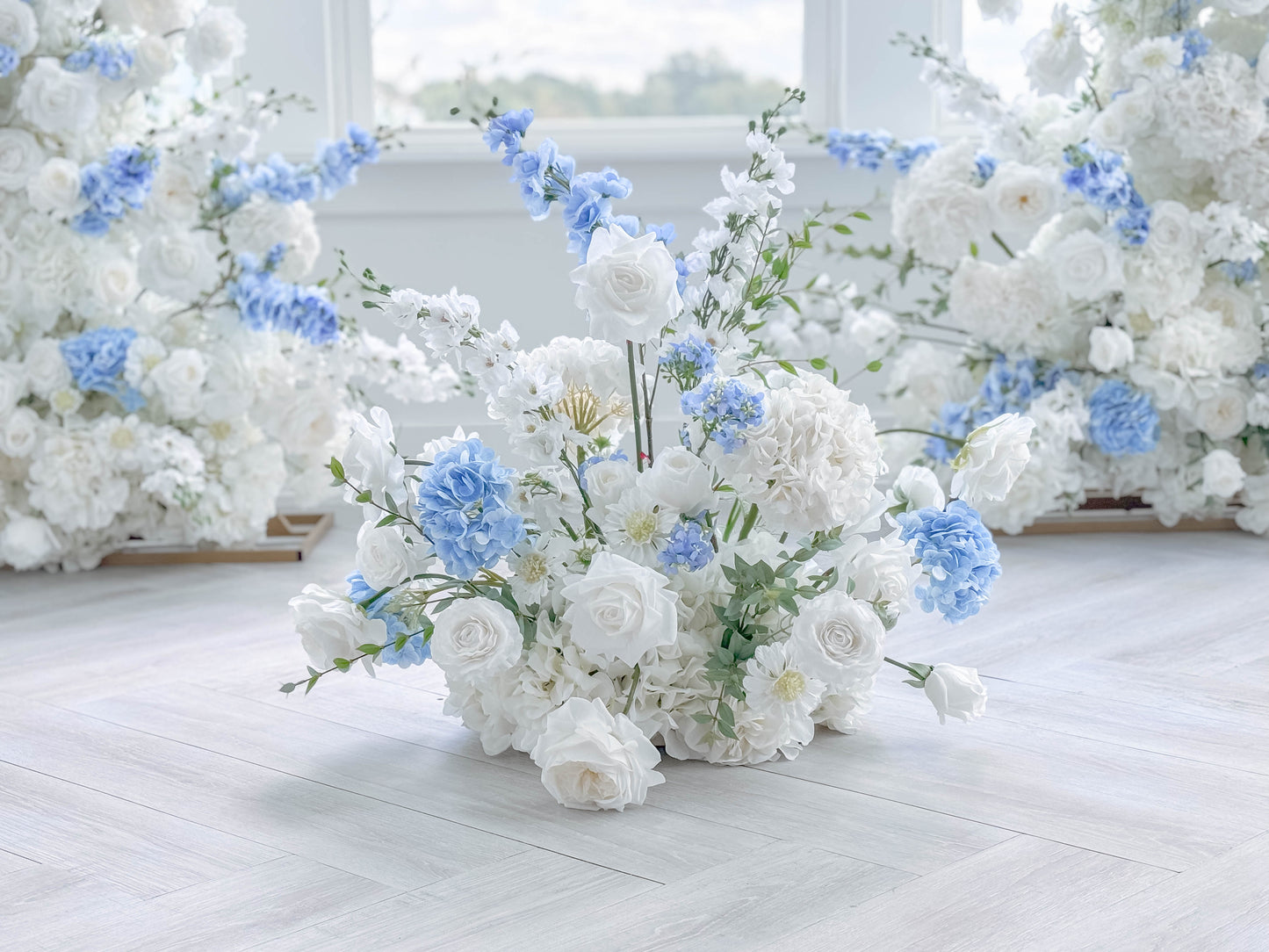 Blue aisle flowers
