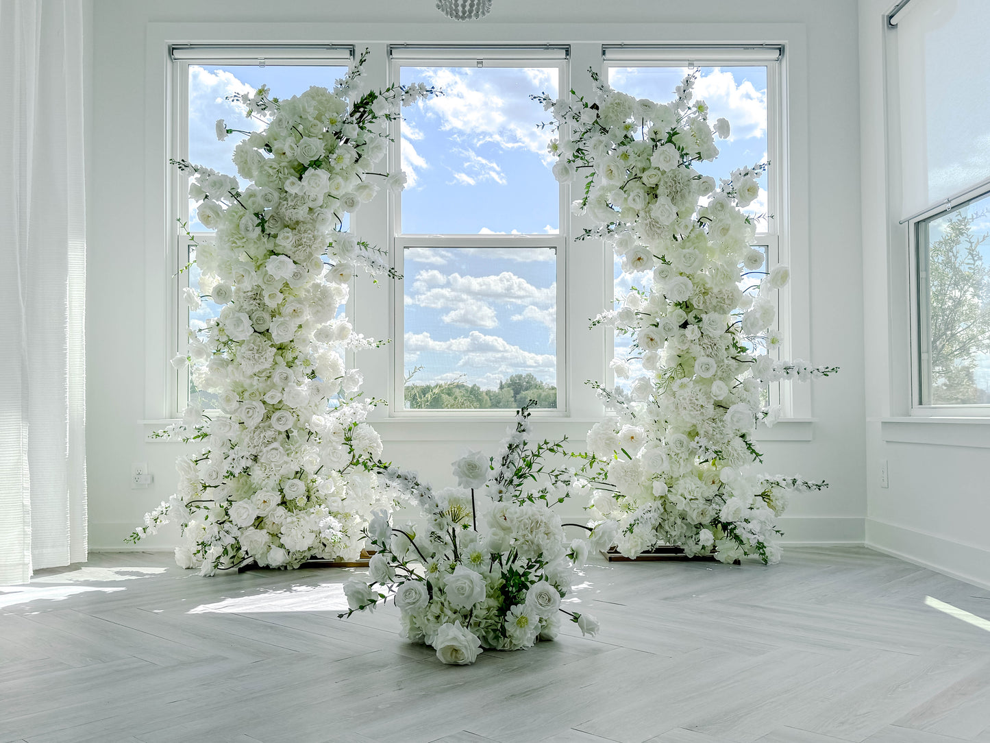 White aisle flowers